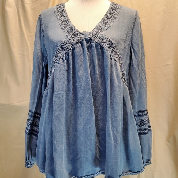 Liverpool Women's Long Sleeve Peasant Skyfall SZ M - Picture 2 of 10